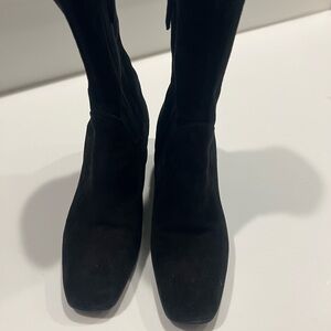 Aquatalia Black Suede Boots Sleek Minimalist Design. Excellent condition